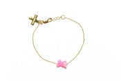 Image of HUGO RAT BRACELET - PINK (SILVER/GOLD)