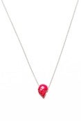 Image of HUGO SKULL NECKLACE - PINK (SILVER/GOLD)