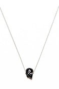 Image of HUGO SKULL NECKLACE - BLACK (SILVER/GOLD)