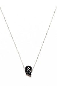 Image of HUGO SKULL NECKLACE - BLACK (SILVER/GOLD)
