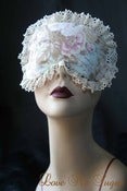 Image of Floral  Sleep mask "Amèlie" in cotton and bamboo