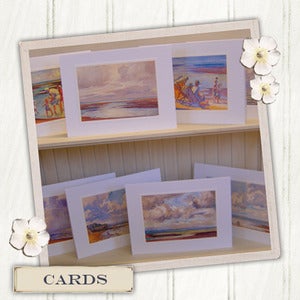 Image of Bygone Beach Days Large Greetings Card