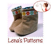Image of Baby Flower Power boots / shoes pdf sewing pattern