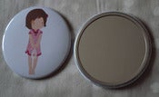 Image of Miroir Modèle Fille au Poisson - 75 mm