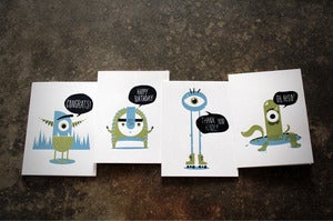 Image of Monster Greeting Cards with envelopes!