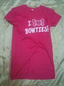 Image of I Heart Bowties - Ladies Cut - Heather Fuchsia