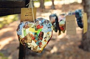 Image of Single Paper Heart Ornament/Adornment