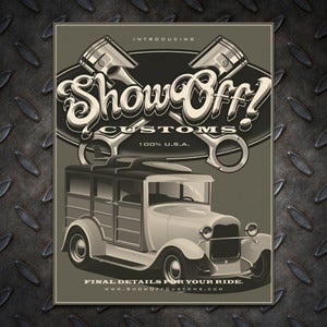 Image of ShowOff! Customs | Vintage Series | Woody Print