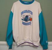 Image of DEADSTOCK VINTAGE STARTER CHARLOTTE HORNETS LOGO CREWNECK SWEATER
