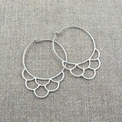Image of small sterling zinn hoops