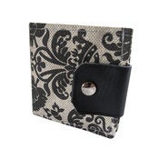 Image of Ornament ) Bifold Wallet With Snap (Plus Zipper)