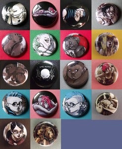 Image of Wet Moon 1" Buttons (Series 2)
