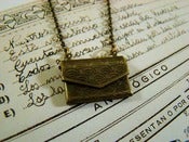 Image of Antique Brass Envelope Locket