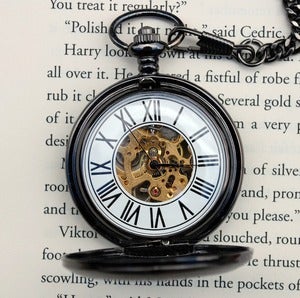 Image of Dark Skeleton Wind-Up Pocket Watch