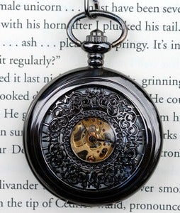 Image of Dark Skeleton Wind-Up Pocket Watch