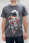 Image of Dahlias Tee Shirt in Asphalt - Mens/Unisex