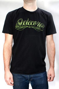 Image of Skelecore Script Tee Shirt in Black - Mens/Unisex