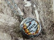 Image of Vintage Map Lockets - Oxidized Silver - Petit