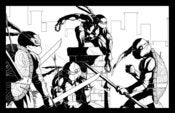 Image of TEENAGE MUTANT NINJA TURTLES - THE ROOFTOP - BLACK/WHITE VERSION