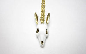 White Rabbit Skull Necklace