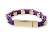 Image of STUDDED NEOPRENE EDDIE BRACELET - PURPLE