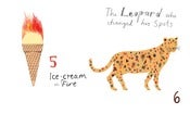 Image of Ice cream on fire and Leopard