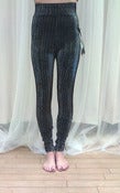 Image of Silver x Black Luxe Leggings <p style="color:red;">Only  2 Pair Left</p> 