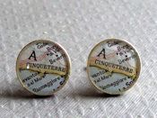 Image of Solid Cast Sterling Silver Map Cufflinks luxe line by sherry truitt