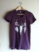 Image of Women's Tee with Skull Design - Heather Plum