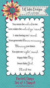 Image of Pinwheel Sentiments Stamp Set