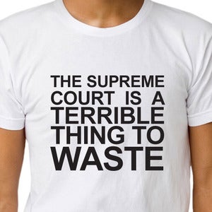 Image of THE SUPREME COURT IS A TERRIBLE THING TO WASTE T-shirt