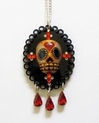 Image of Sugar Skull Cameo [Orange/Red/Silver]