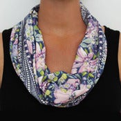 Image of Organic Cotton Knit Scarf - Blossoms