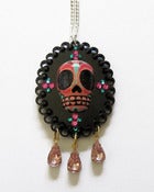 Image of Sugar Skull Cameo [Pink/Brown/Teal]