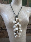 Image of Freshwater Pearl Cluster Knot Necklace