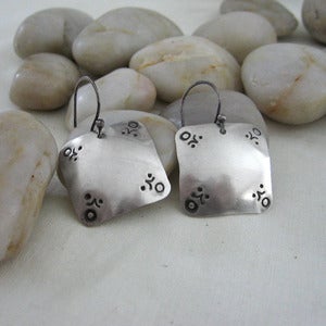 Image of Stamped Square Earrings