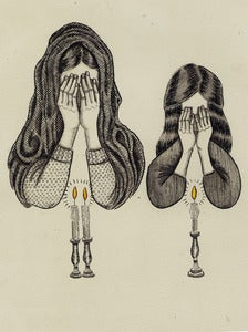 Image of Jewish Art 8.5''x11'' Shabbat Candles Print