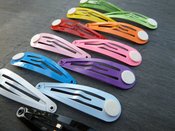 Image of Colourful Hair Clips with Pad - Pick Your Own Mix of Snap Clips!