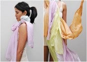 Image of dip dyed silk scarf