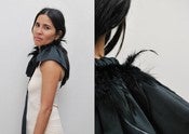 Image of feather caplet (short)