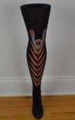 Image of Peacock Feather Tights - black