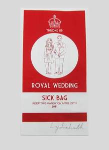 Image of Royal Wedding Sick Bag, Red