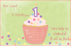 Image of 1st Birthday Invite for Boy/Girl from My Insanity