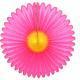 Image of 25" Pink and Yellow Tissue Paper Daisy Fan