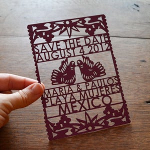 Image of Papel Picado Laser Cut Save the Dates