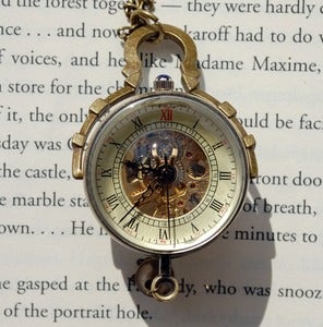 Image of Victorian Glass Ball Wind-Up Watch Necklace