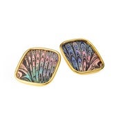 Image of Chelsea Stud Earrings - Peacock