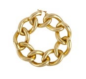 Image of Kara Ackerman <i> Elizabeth <i> Link Bracelet in Brass and Yellow Gold Plate