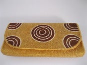 Image of By Order: Gold & Brown Circles Clutch