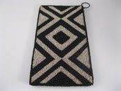 Image of By Order: Lozenge Black & Silver Clutch